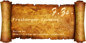 Freiberger Zsombor névjegykártya
