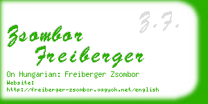 zsombor freiberger business card